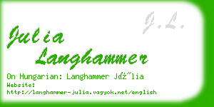 julia langhammer business card